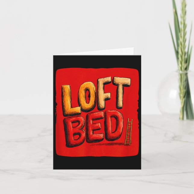 Carte Funny loft bed speech costume  (Devant)
