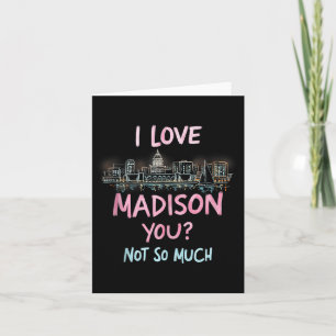 Carte Funny Madison Wisconsin Night Skyline Vintage Tank