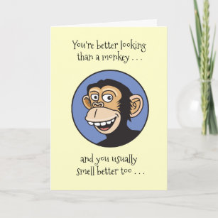 Cartes Humour D Singe D Anniversaire Zazzle Fr