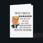 Carte Funny Manager Birthday Best Giant<br><div class="desc">Vêtements cadeaux pour hommes,  femmes,  garçons,  enfants,  couples et groupes. Parfait pour les Anniversaires,  l'École,  les diplômes,  les Fêtes,  Noël.</div>