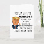 Carte Funny Manager Birthday Best Giant<br><div class="desc">Vêtements cadeaux pour hommes,  femmes,  garçons,  enfants,  couples et groupes. Parfait pour les Anniversaires,  l'École,  les diplômes,  les Fêtes,  Noël.</div>