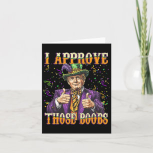 Carte Funny Mardi Gras Usa J'Approuve Ces seins