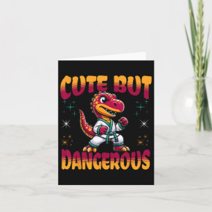 Carte Funny Martial Arts Karate Taekwondo Dinosaur Anima