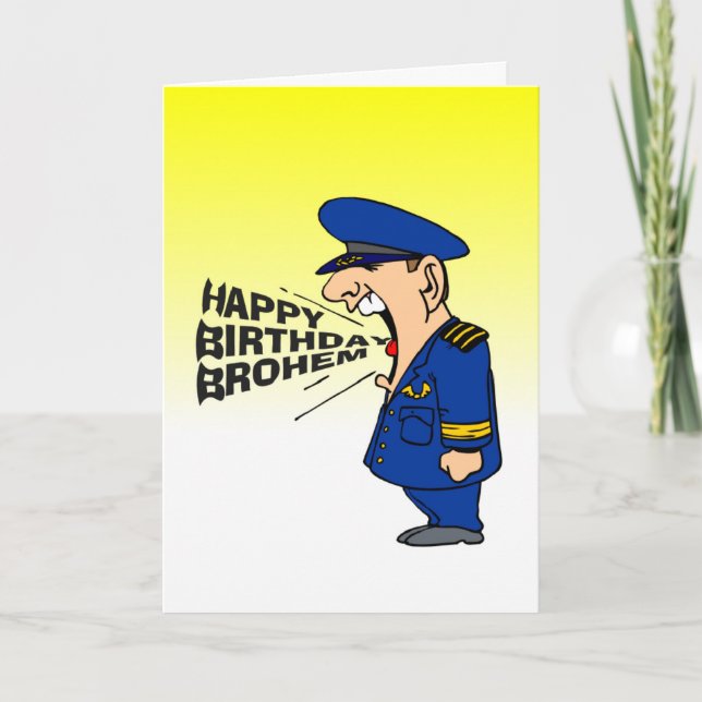 Carte funny masculine happy birthday  wish (Devant)