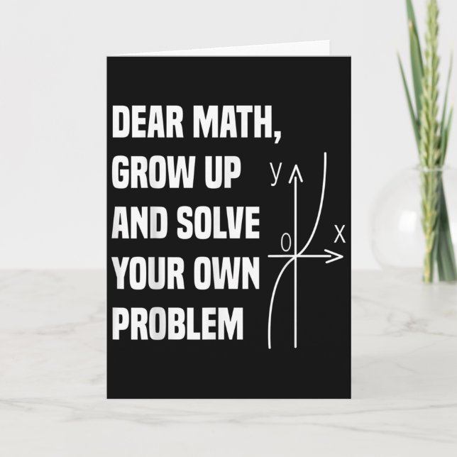 Carte Funny Math Quote For Girls Boys Teens Men Women De (Devant)