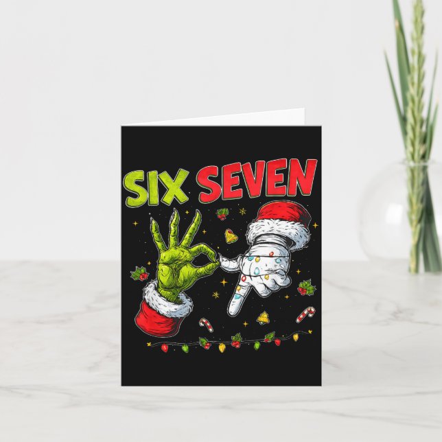 Carte Funny Mean Guy Christmas Viral 6 7 Six Seven Meme  (Devant)