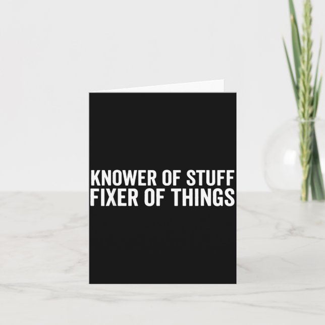 Carte Funny Mechanic Dad Humor Knower Of Stuff Fixer Of  (Devant)