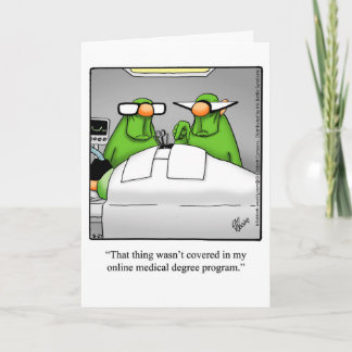 Carte Funny Médicale School Félicitations Diplôme