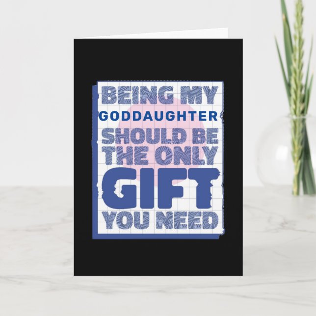 Carte Funny Meilleur cadeau pour Godgirl (Devant)