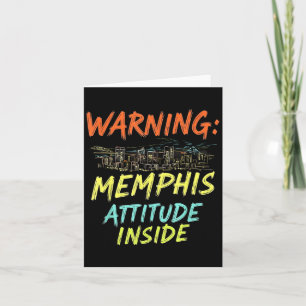 Carte Funny Memphis Tennessee Night Skyline Vintage