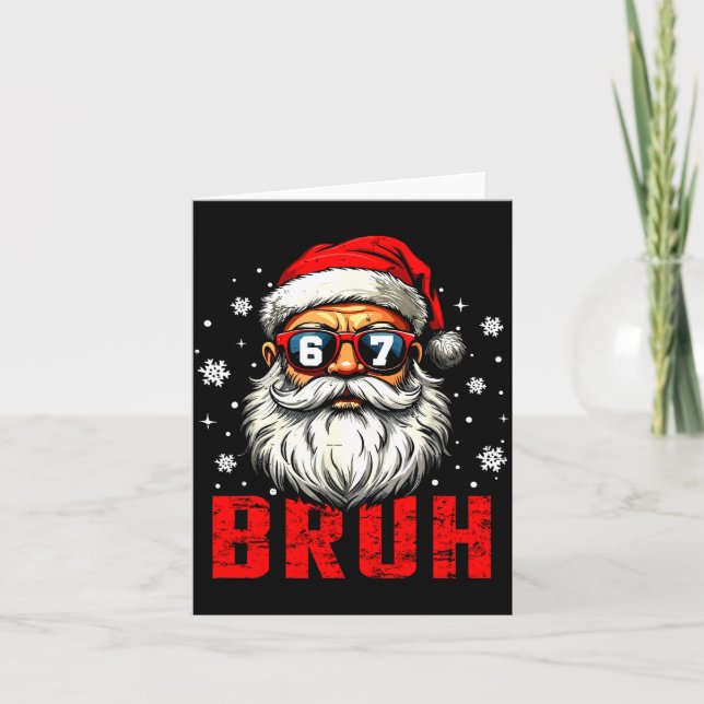 Carte Funny Merry Christmas Santa Bruh Pajama Xmas Men W (Devant)