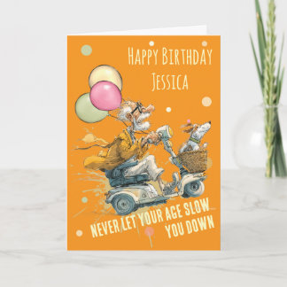 Carte Funny Mobility Scooter Birthday Card