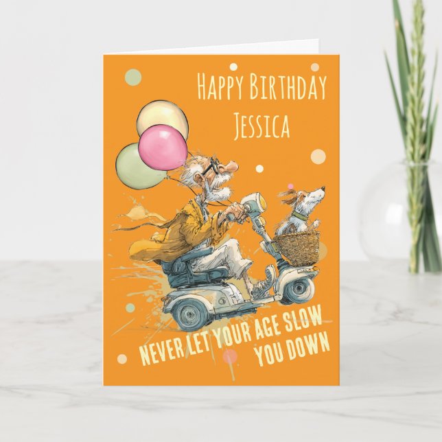 Carte Funny Mobility Scooter Birthday Card (Devant)