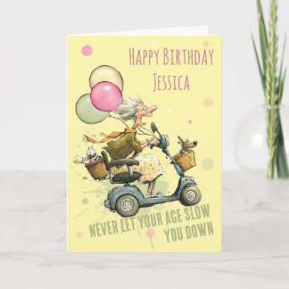 Carte Funny Mobility Scooter Birthday Card