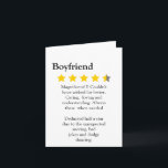Carte Funny modern 4.5 star boyfriend review typography<br><div class="desc">Modern Funny 4.5 -star rating and review card for your boyfriend,  perfect for birthdays or just to surprise him,  guaranteed to raise a smile (if your boyfriend has a sense of humour that is. ) © Julie McIver</div>