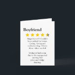 Carte Funny modern 4.5 star boyfriend review typography<br><div class="desc">Modern Funny 4.5 -star rating and review card for your boyfriend,  perfect for birthdays or just to surprise him,  guaranteed to raise a smile (if your boyfriend has a sense of humour that is. ) © Julie McIver</div>