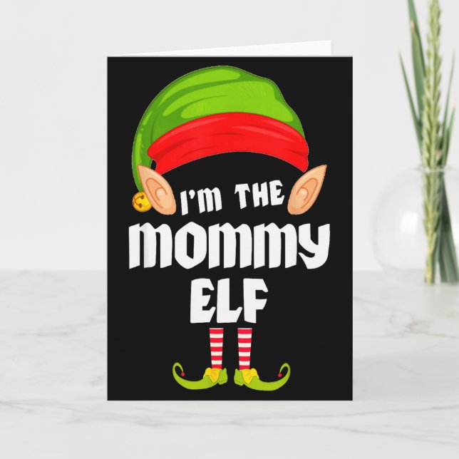 Carte Funny Mommy Elf Matching Family Group Pj Christmas (Devant)