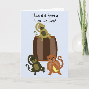 Carte Funny Monkey Birthday