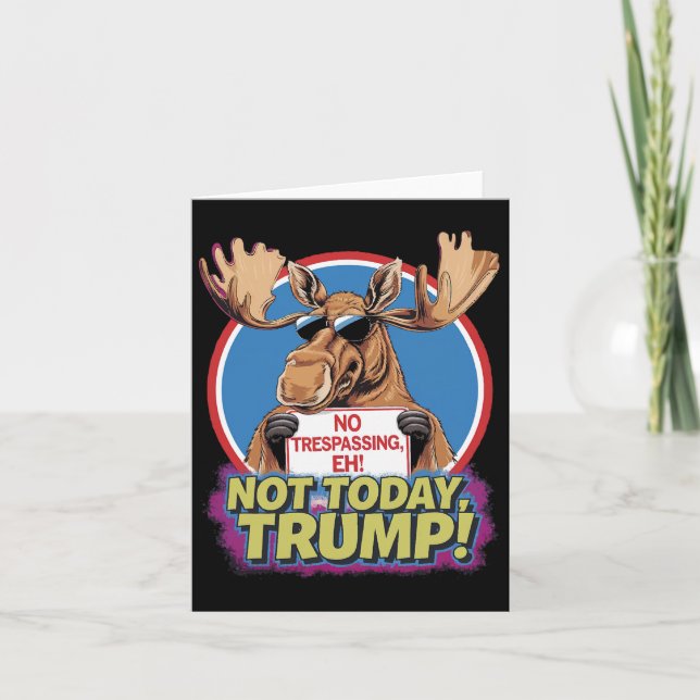 Carte Funny Moose Canada Devient 51E État Des États-Unis (Devant)