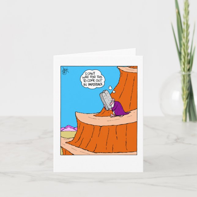 Carte Funny Moses Ten Commandments Blank Greeting card (Devant)