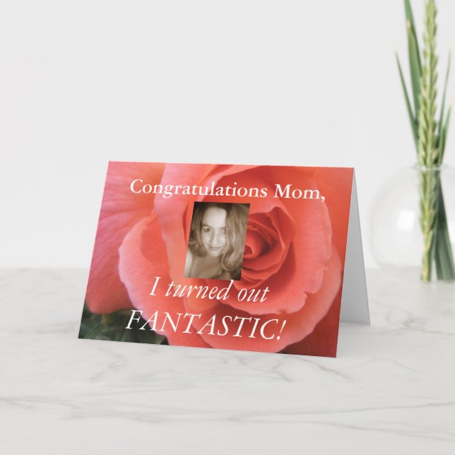 Carte Funny Mothers Day Card - Ajoutez votre propre phot (Devant)