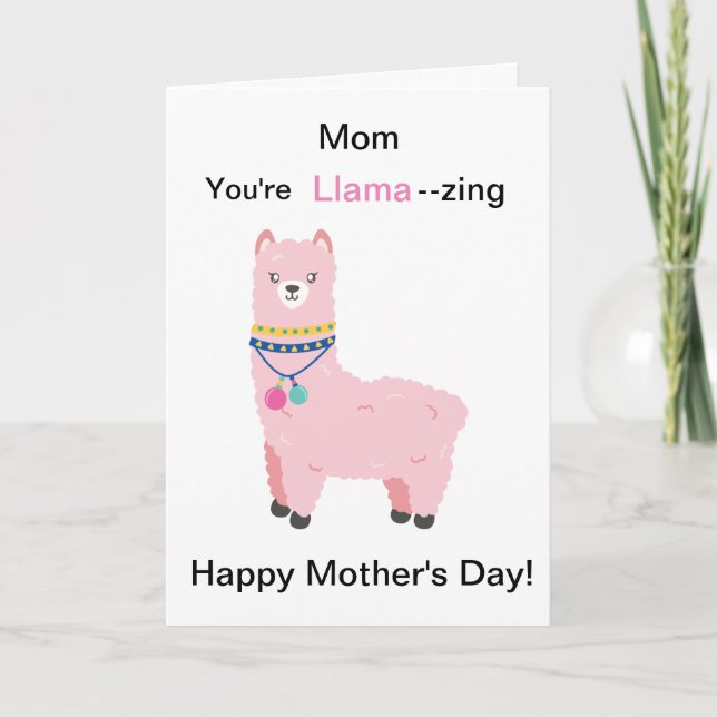 Carte Funny Mother's Day Llama  (Devant)