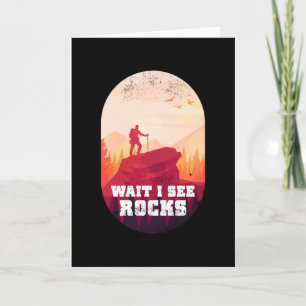 Carte Funny Mountain Rocks Géologie randonnée Cadeau