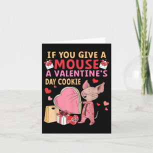 Carte Funny Mouse Valentines Jour Cookie Aimer Candy Coe