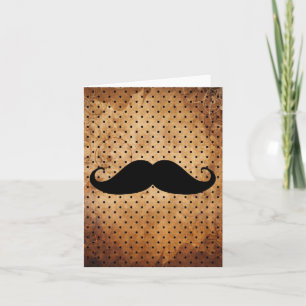 Carte Funny Moustache noire