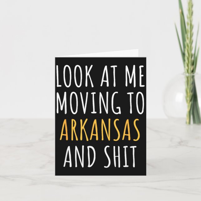 Carte Funny Moving Out Of State Moving Away To Arkansas  (Devant)