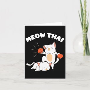 Carte Funny Muay Thai Cats Thai Boxe Thai Fighter Cadeau