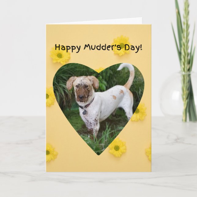 Carte Funny muddy dog Happy Mother's Day (Devant)