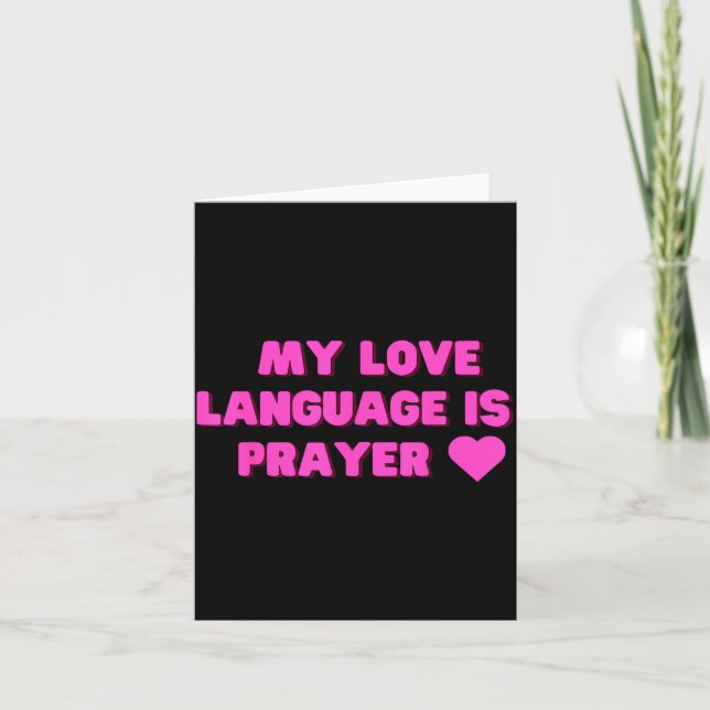 Carte Funny My Love Language Is Prayer Jesus Christian  (Devant)