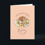 Carte Funny Nacho Average Birthday Card<br><div class="desc">Personalize the custom text and background colors above. You can find other Birthday cards in our "Birthday Cards" collection.</div>