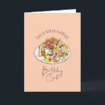 Carte Funny Nacho Average Birthday Card<br><div class="desc">Personalize the custom text and background colors above. You can find other Birthday cards in our "Birthday Cards" collection.</div>