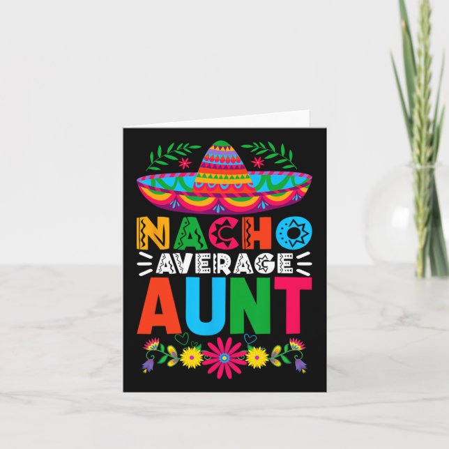 Carte Funny Nacho Tante Moyenne Sombrero Joyeux Cinco De (Devant)