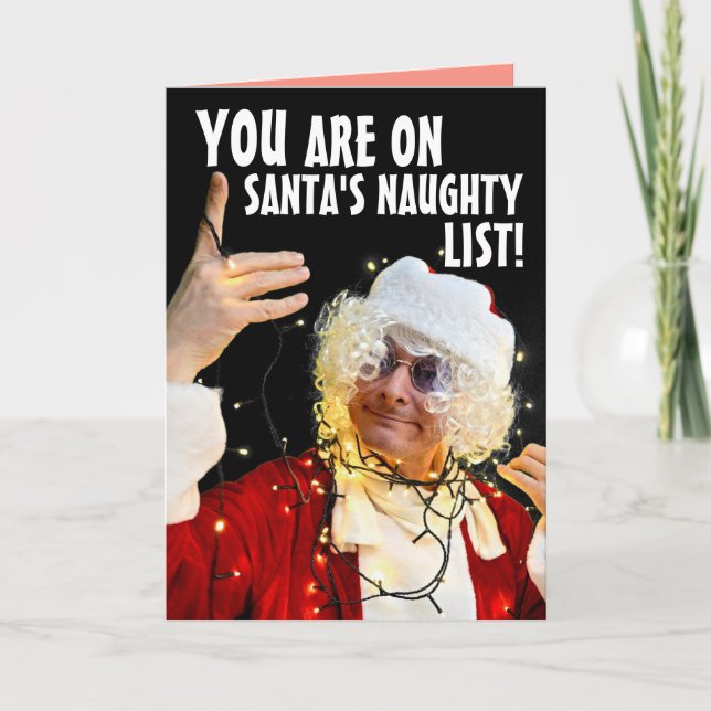 CARTE FUNNY NAUGHTLIST CHRISTMAS GREETING CARDS (Devant)
