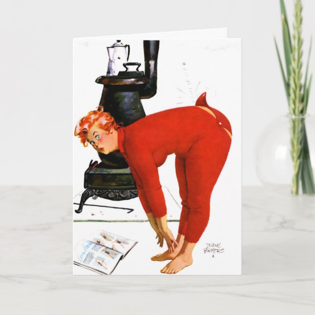 CARTE FUNNY NAUGHTY CHRISTMAS CARD POUR FEMME (Devant)