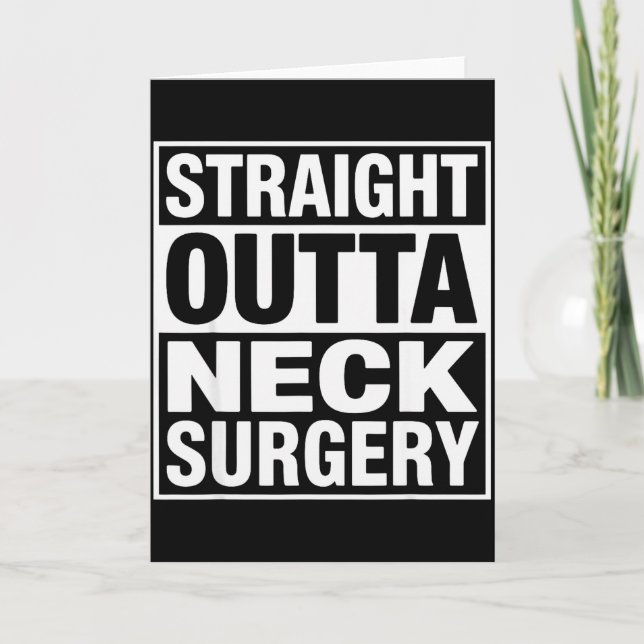 Carte Funny Neck Surgery Art For Men Women Injury Neck S (Devant)