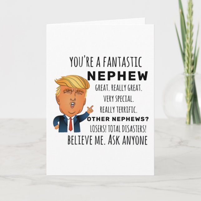 Carte Funny Nephew Anniversaire Meilleur Cadeau (Devant)
