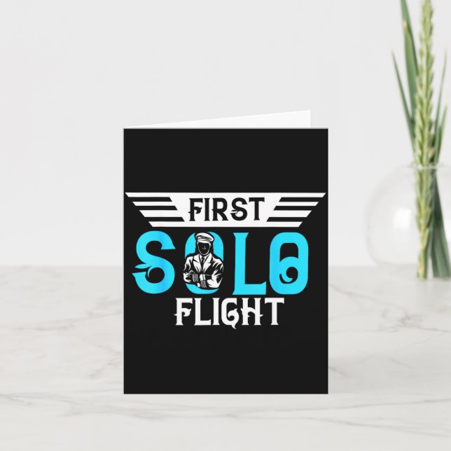 Carte Funny New Lot Design First Solo Flight Aircraft Lo (Devant)