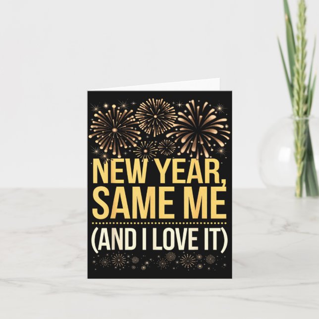 Carte Funny New Year Same Me New Years Eve Party  (Devant)