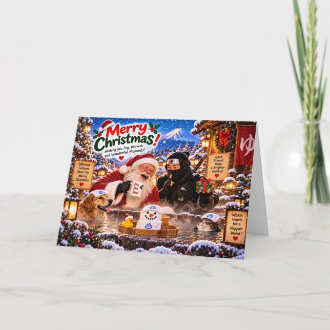 Carte Funny Ninja Christmas Card (Devant)