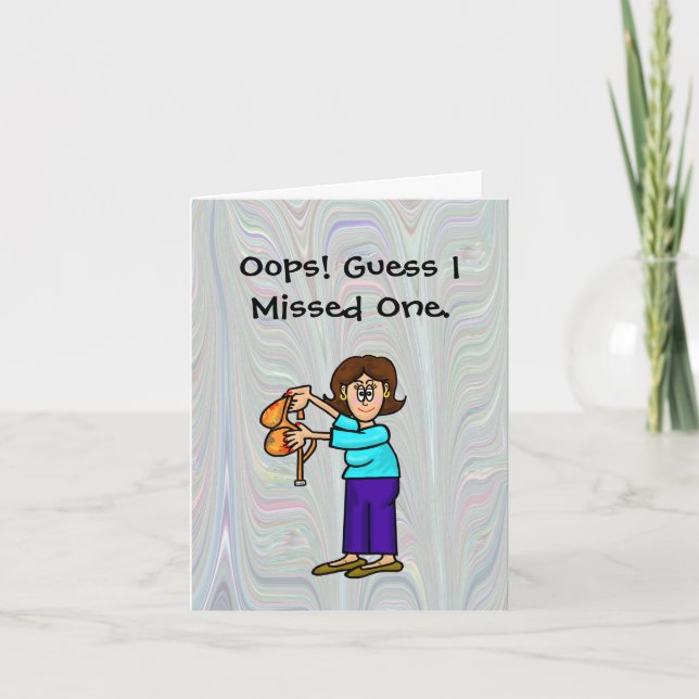 Carte Funny No Bra Day Hippie 1960's Card (Devant)