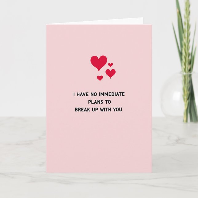 Carte Funny No Breakup Love Card (Devant)