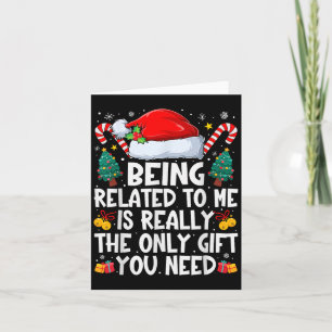 Carte Funny Noël Famille Noël Etre Lié À Moi Pa
