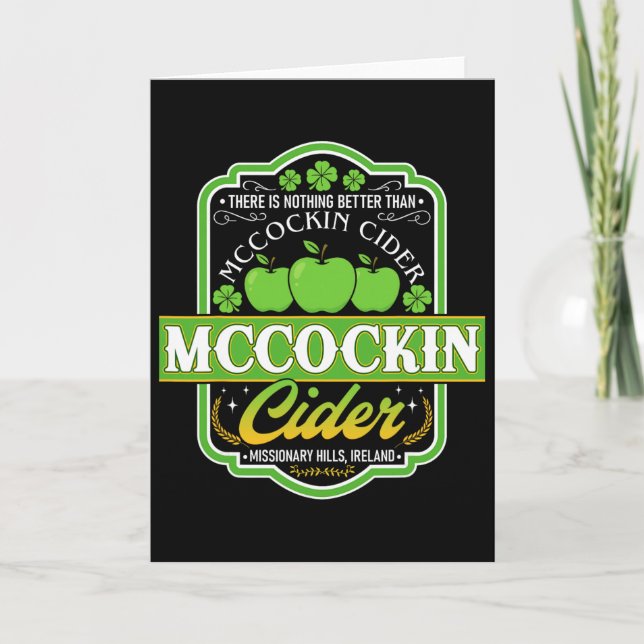 Carte Funny Nothing Better Than Mcin Cider St. Patricks  (Devant)