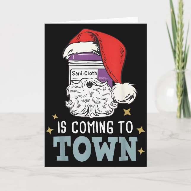 Carte Funny Nurse Christmas Rn Tech Medical Istant Holid (Devant)