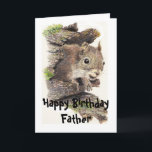 Carte Funny, Nutty Father Birthday Squirrel Card<br><div class="desc">To the nuttiest one in the family. Great card for that special Father or one who likes squirrels,  animals,  wildlife or nature.</div>