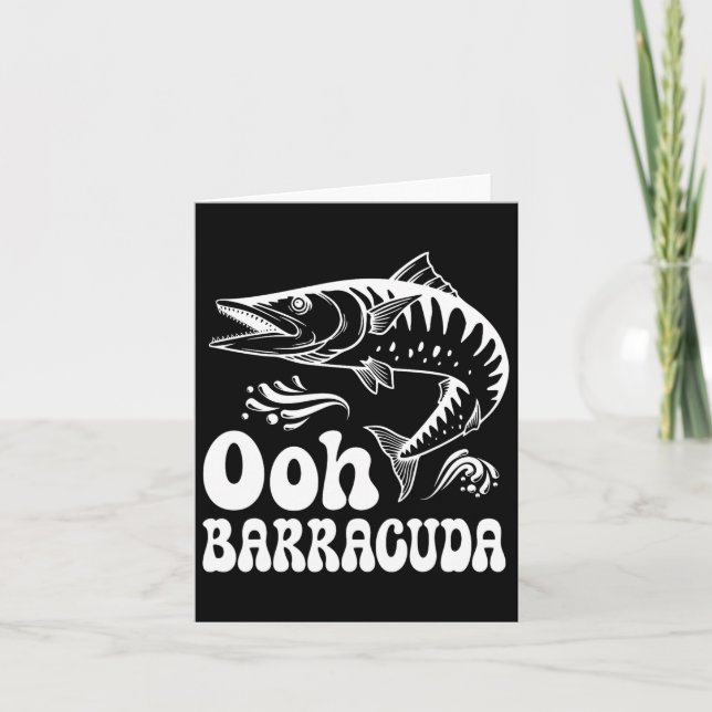 Carte Funny Ohh Barracuda Pêche Pour Les Amateurs De Roc (Devant)